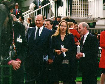 His Highness the Aga Khan with Princess Zahra at the Derby in France
June 1996