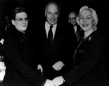 Phyllis Lambert, His Highness the Aga Khan & Dr. Marilyn Perry, Chairperson of World Monuments Fund