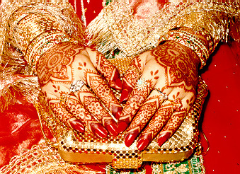 Mendi - Henna applied at Wedding celebrations and festive occasions