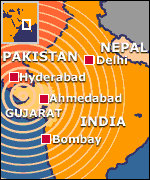 Earthquake in Gujarat India - photo source BBC news