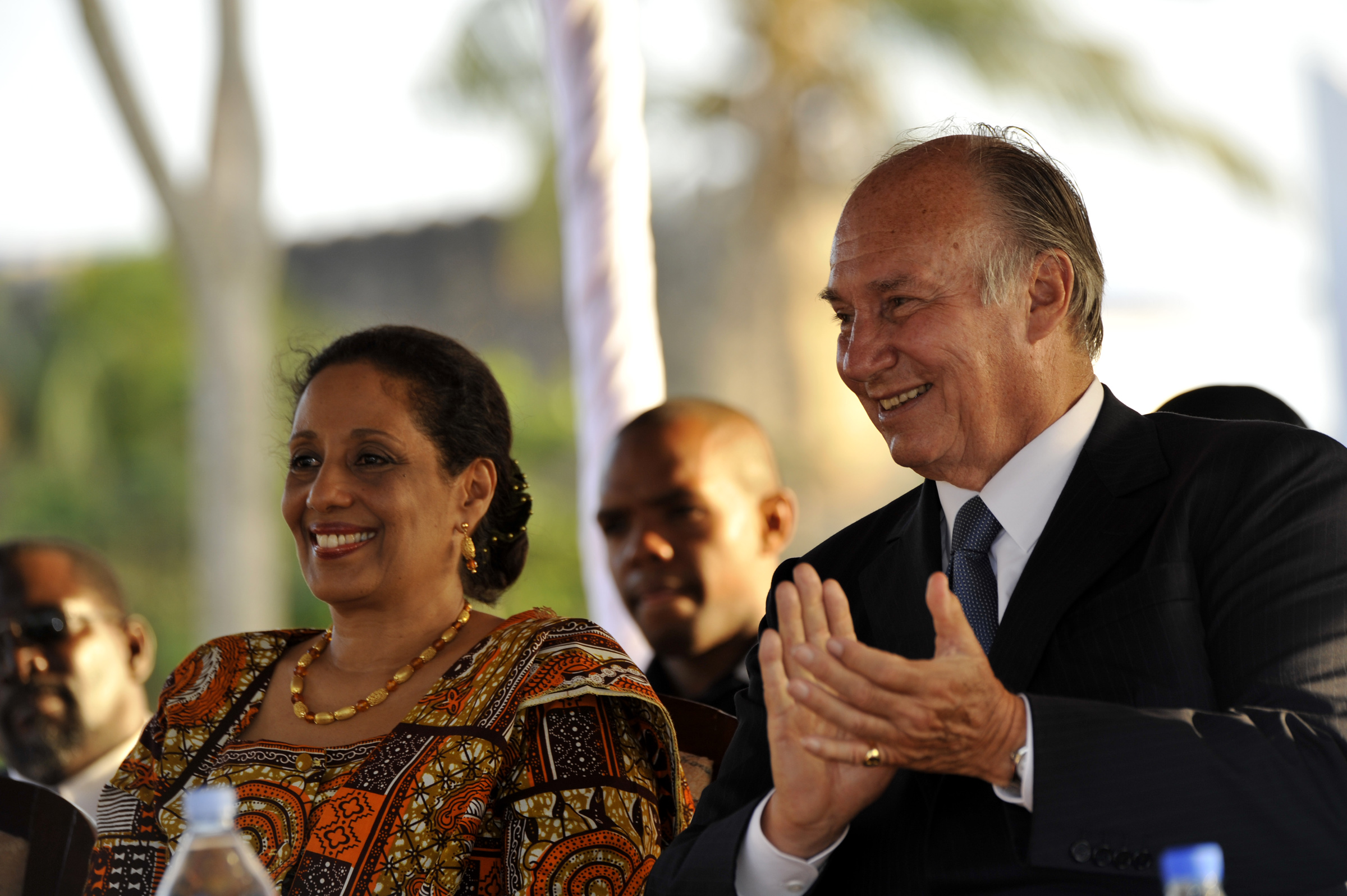 His Highness the Aga Khan and Her Excellency Madame Shadya Karume, First Lady of Zanzibar