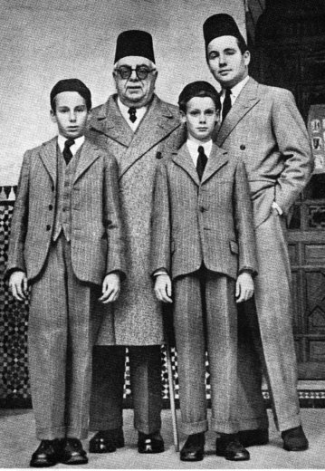 Aga Khan III with son Prince Aly Khan and Grandsons Mowlana Shah Karim al Hussayni Hazar Imam, the Aga Khan IV and Prince Amyn