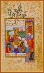 Shaikh al-Islam Discoursing with an Audience Page from Divan of Mahmud Abd al-Baki, 1590–95 Ottoman