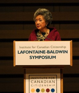 Former Governor General of Canada, the Right Honourable Adrienne Clarkson introduces His Highness the Aga Khan