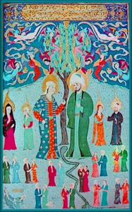 Adam and Eve Muslim Tawarikh Painting Iran