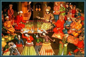 Shah Abbas I receiving Vali Muhammad Khan of Bukhara, Chehel Sotun, Isfahan1657