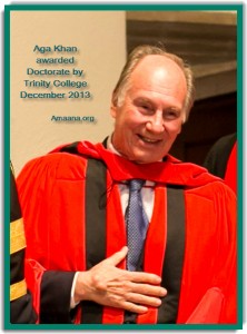 Aga Khan Receives Honorary Doctorate Trinity College